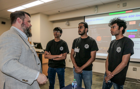 InstructAI listens to feedback during 2024 Klaus Startup Challenge at Georgia Tech