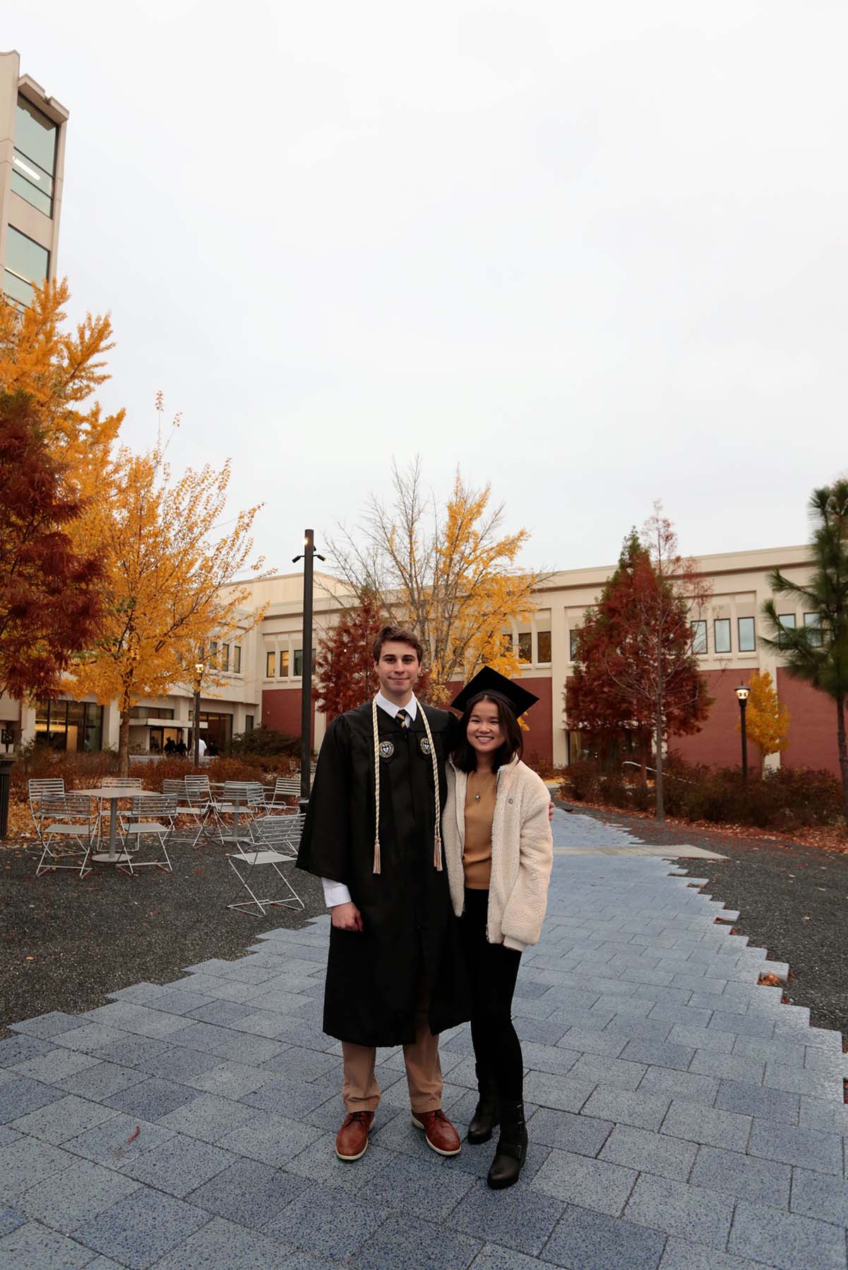 Physics grad Charles Cardot and computing grad Adrianna Brown bonded at Georgia Tech before getting married. Photo by Bruno Cardot