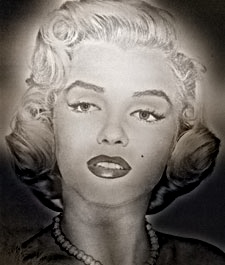 A Hybrid Image composed of the faces of Marilyn Monroe and Albert Einstein