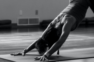 woman doing yoga