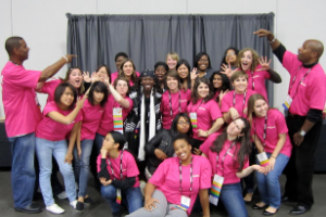 group of students at conference