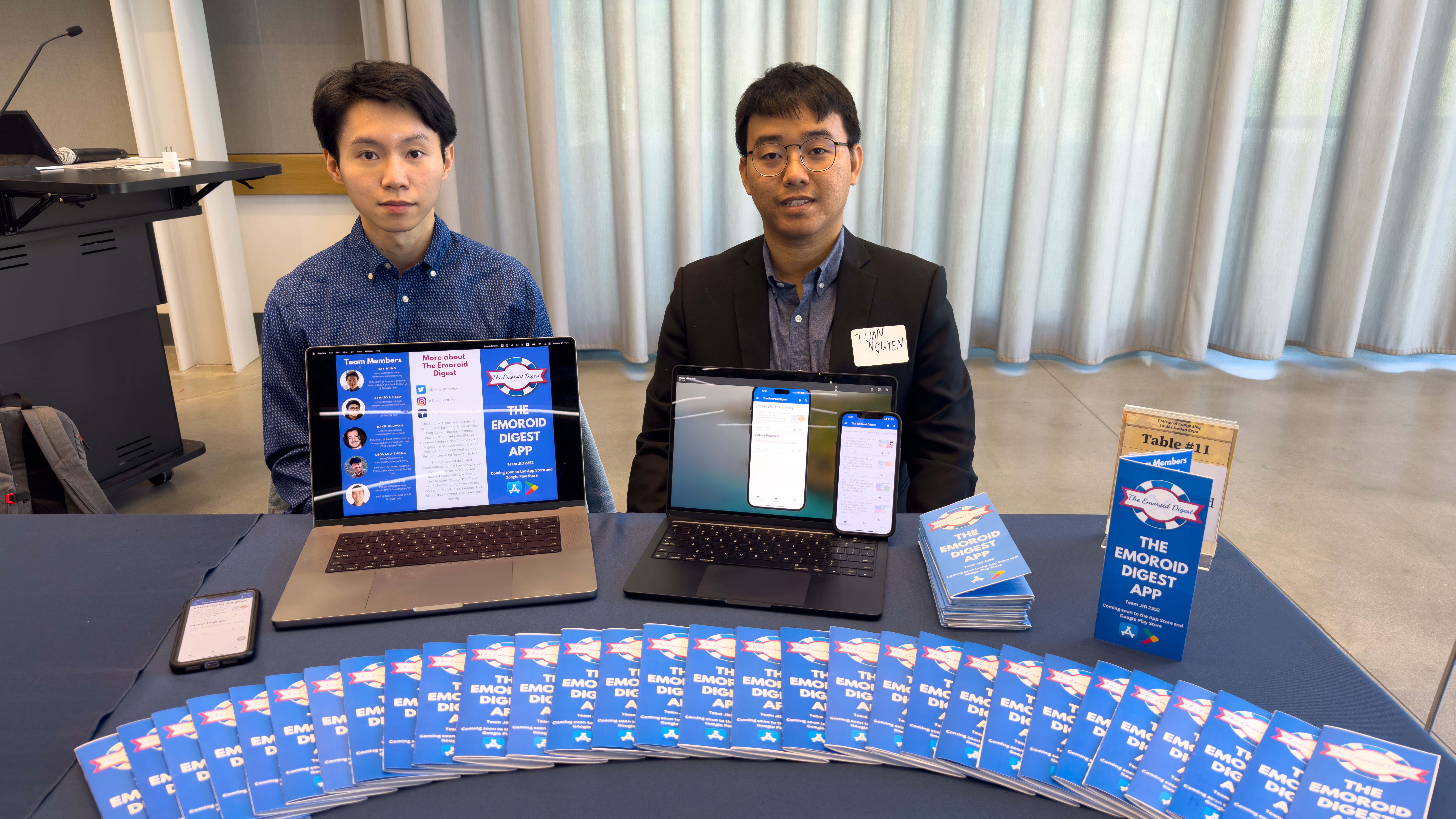 The Emoroid Digest App won first place at the Junior Design Capstone Expo.