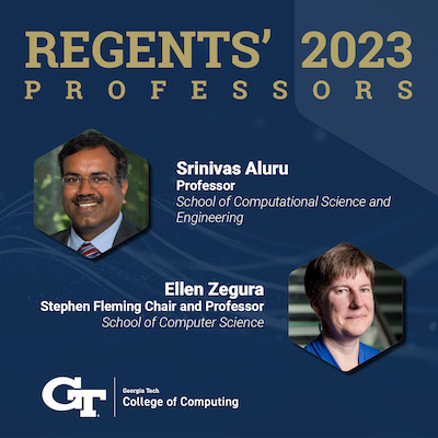 Georgia Tech Regents' Professors Srinivas Aluru and Ellen Zegura