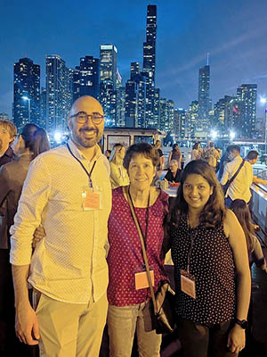 SCI Lecturers Rodrigo Borela Valente, Melinda McDaniel, Nimisha Roy at ICER. (Photos by Nimisha Roy)