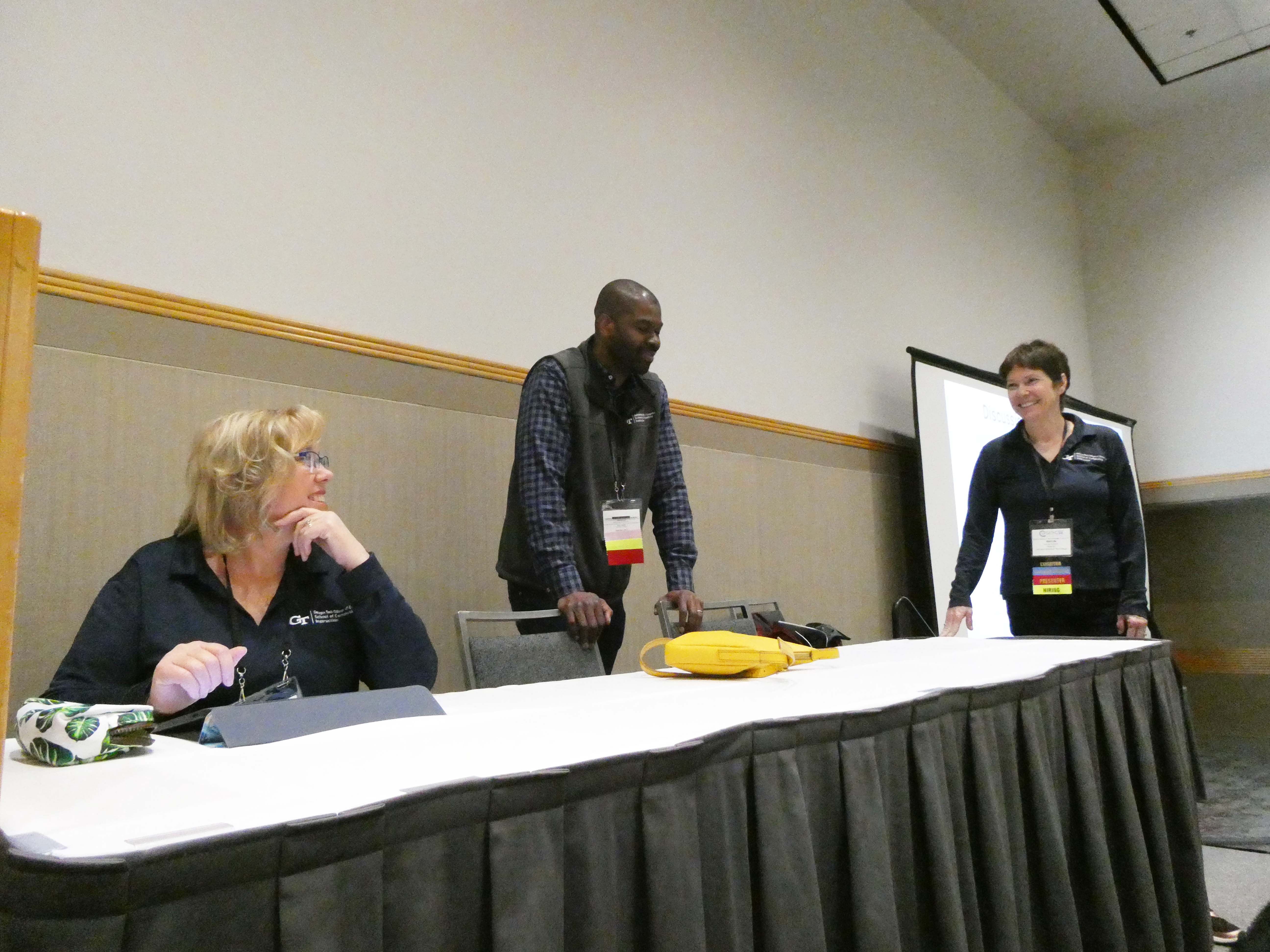 Mary Hudachek-Buswell, Omojokun, and McDaniel host a session on TA Programs.