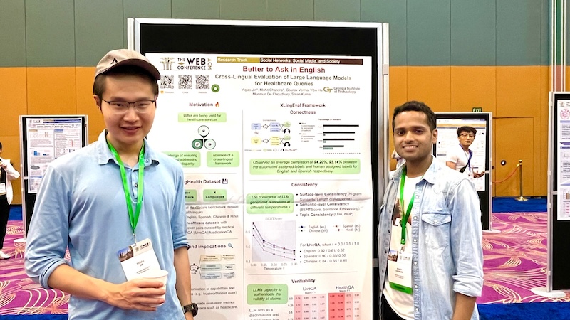 Yiqiao (Ahren) Jin (left) and Mohit Chandra (right)