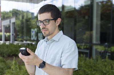 Man looking at camera