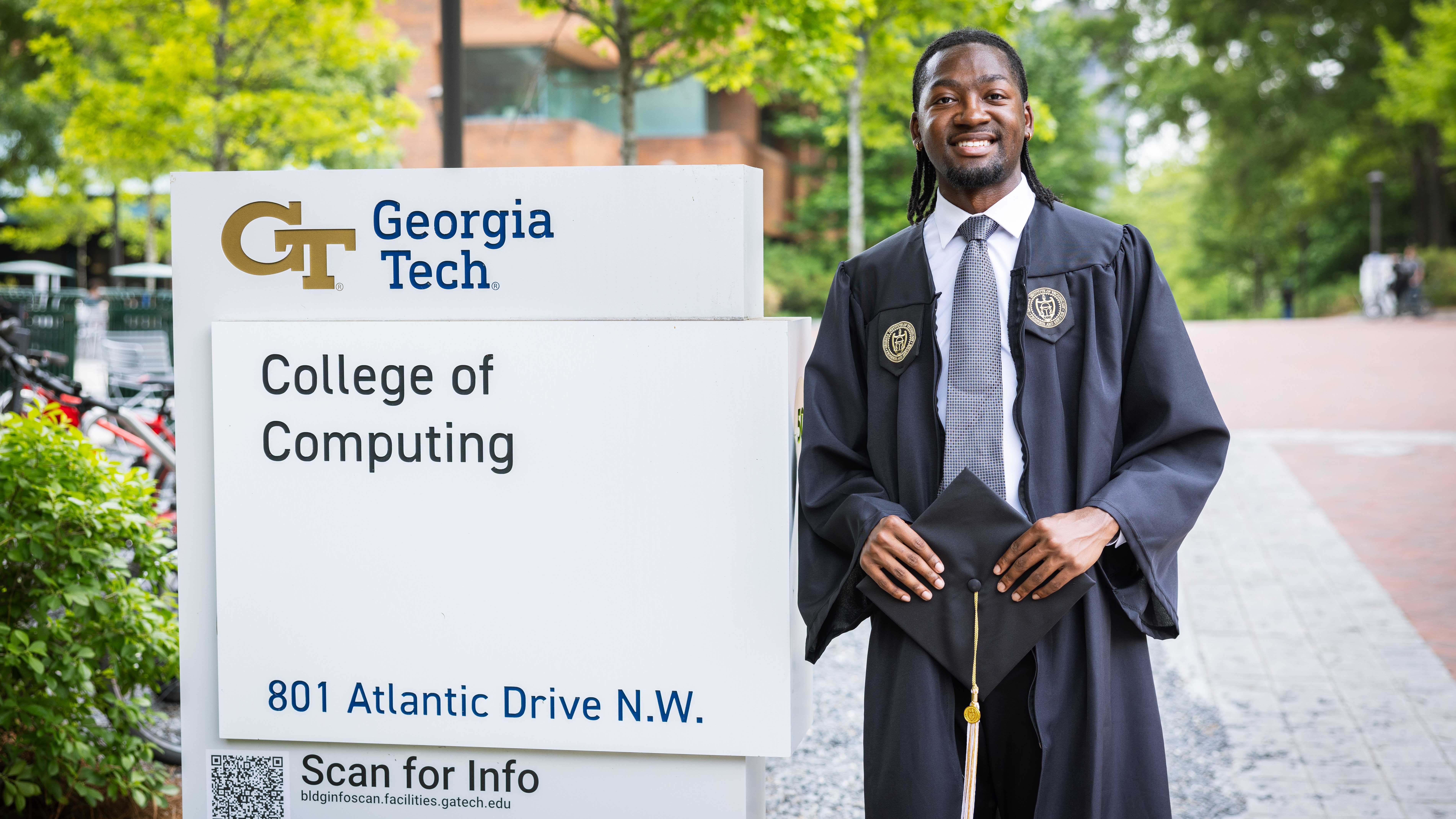 Tai'Re is set to graduate with a CS degree this spring. Photos by Kevin Beasley/ College of Computing/