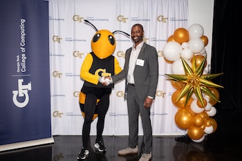 Buzz and Olufisayo Omojokun, associate dean for undergraduate education at GT's College of Computing
