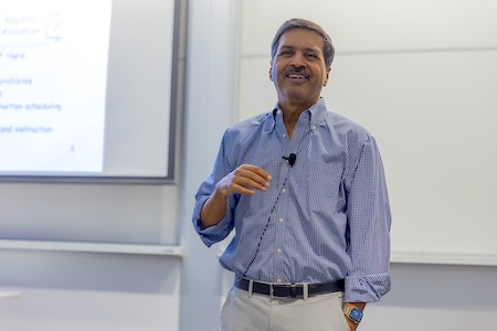 GT Dean of Computing Vivek Sarkar candid classroom smile