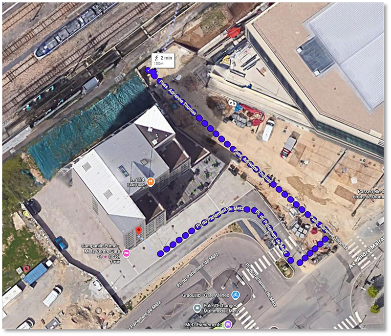 Metz Ville Train Station Walking Directions