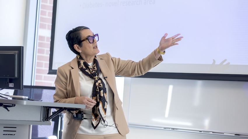 Associate Professor Rosa Arriaga lectures at Georgia Tech