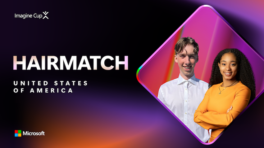 Graphic featuring Microsoft Imagine Cup Winning Team HairMatch