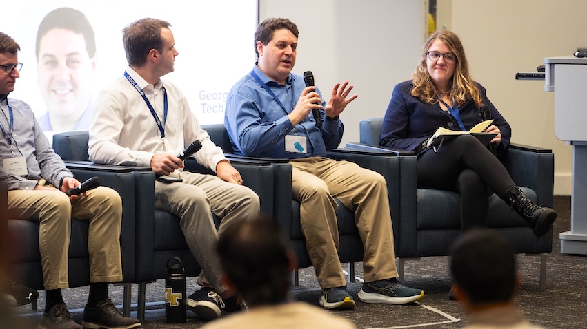 Open-source software expert and Georgia Tech Principal Research Scientist Jeffery Young shares his perspective as a panelist during a 2026 computing workshop.