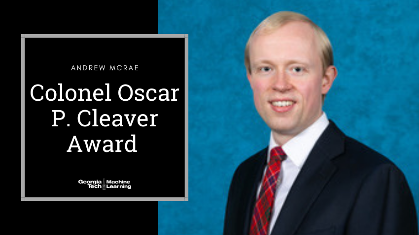 Andrew McRae wins Colonel Oscar P Cleaver Award