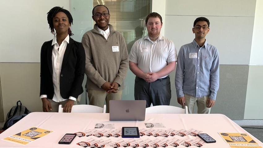 A student team from the 2019 CS Junior Design Capstone Expo at Georgia Tech
