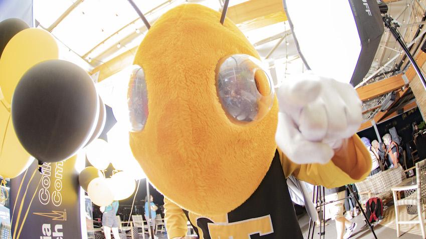 Georgia Tech mascot Buzz at College of Computing event