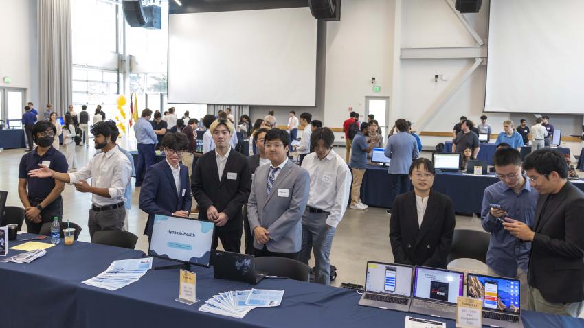 Dozens of teams presented their projects at the CS Junior Design Capstone Expo.