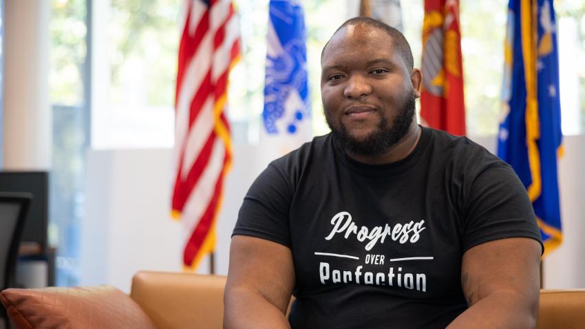 James Baker at the Veterans Resource Center.