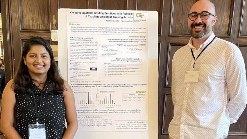 SCI Lecturers Nimisha Roy and Rodrigo Borela Velente present at ICER.