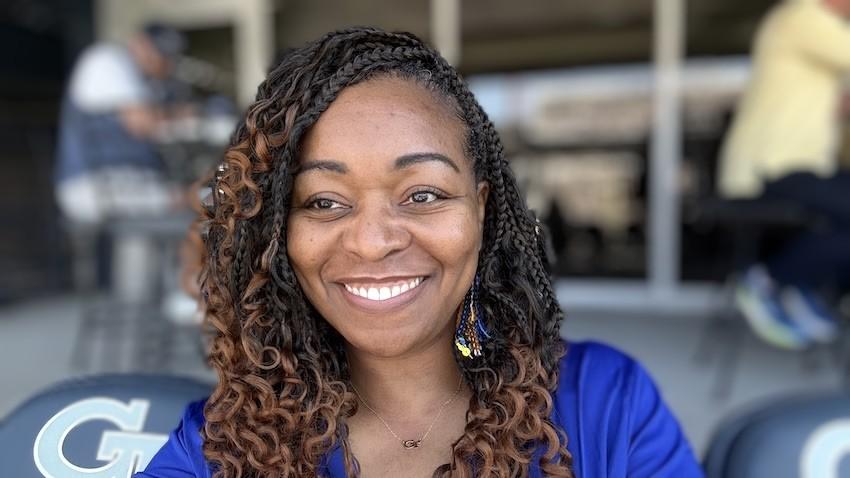 Smiling informal portrait of Georgia Tech Computing Alumna Erica Banks