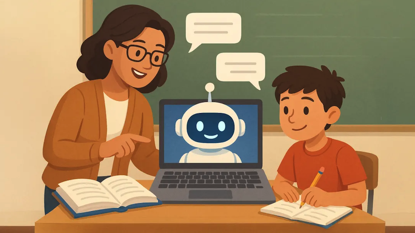 AI teaching assistant graphic
