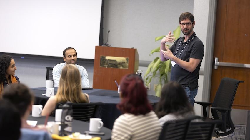 Georgia Tech Professor Mark Riedl speaks at the 2024 Summit on Responsible Computing, AI, and Society
