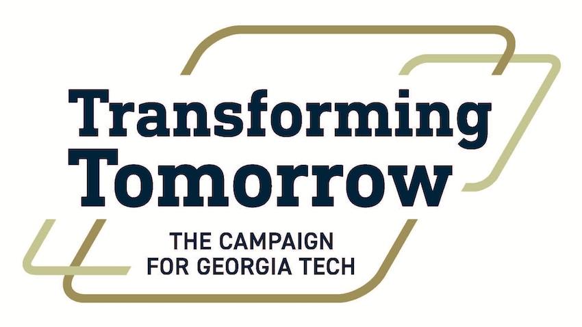 Georgia Tech Transforming Tomorrow campaign graphic