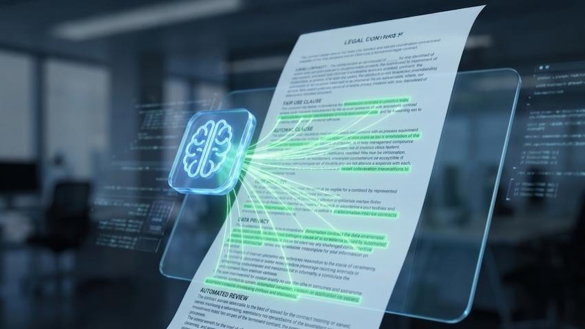 AI analyzing legal document