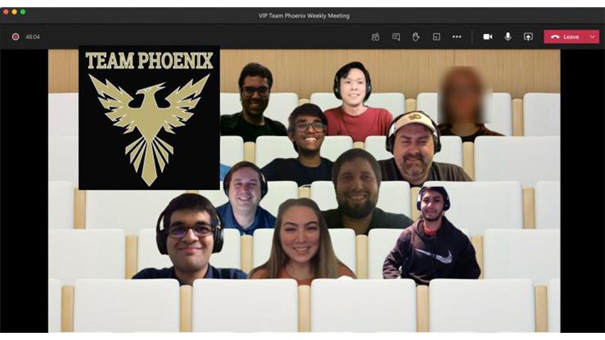screenshot of a student and faculty team virtual meeting