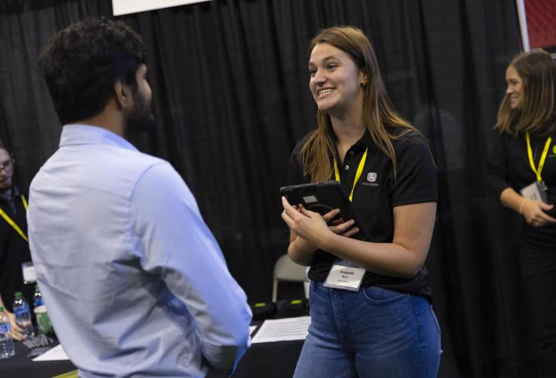 Georgia Tech Career Fair Fall 2022 - Employer speaking to students