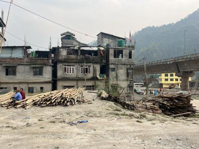 Rangpo in Sikkim, India offered a view of recovery in motion such as materials staged for rebuilding near bridges and roads that keep commerce and emergency response moving.