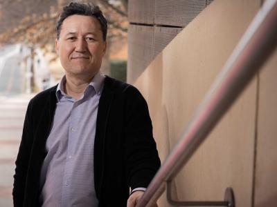 Aibek Musaev earned CS degrees at Georgia Tech and is now a lecturer in the School of Computing Instruction. Photos by Kevin Beasley/ College of Computing.