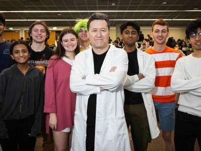 Musaev advises students to gain experience and perspective by working in industry. Photos by Kevin Beasley/ College of Computing.