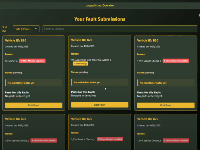 The team's project digitized the Army's maintenance operations with a modern, user-friendly tool.