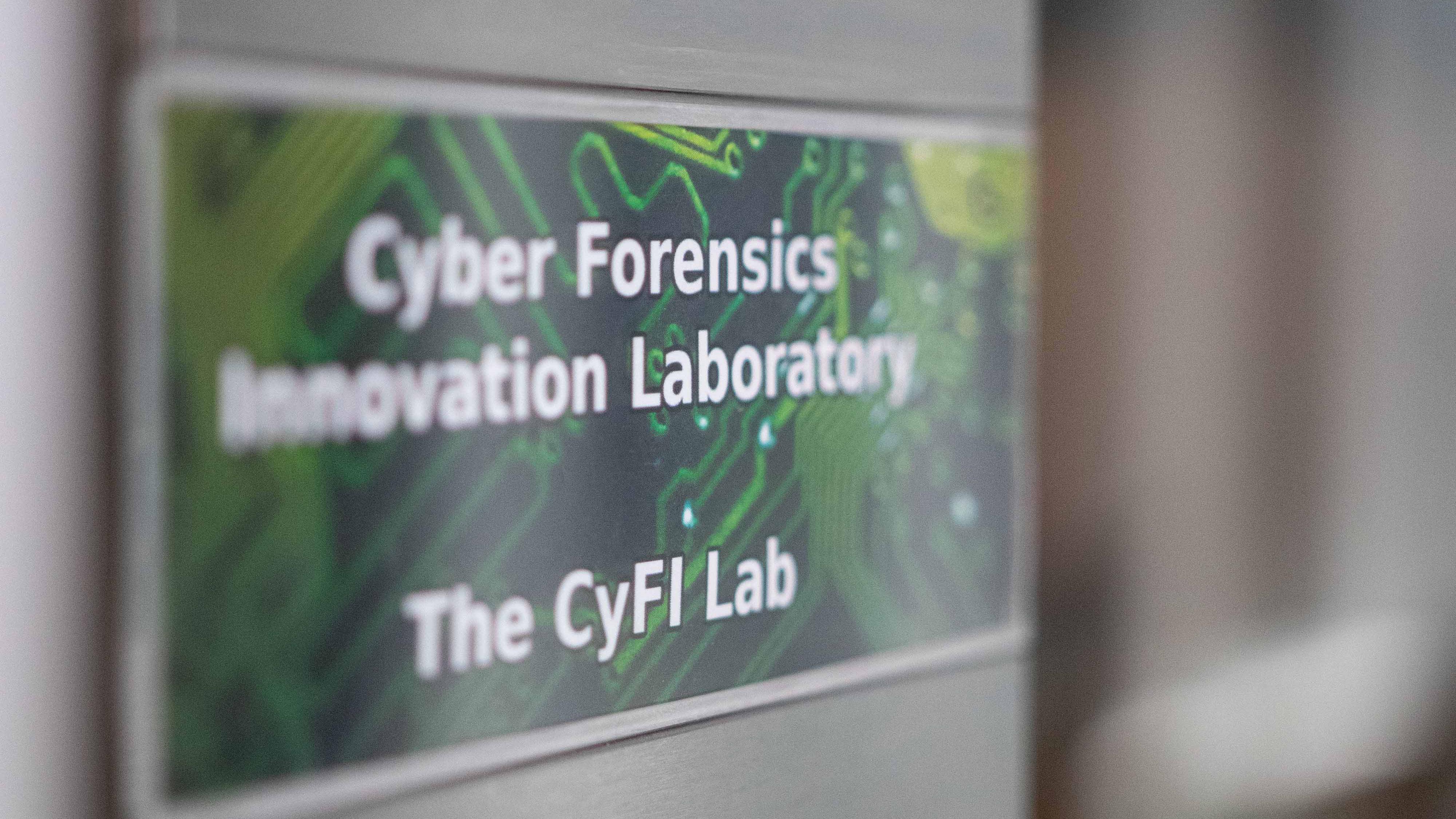 A lab sign