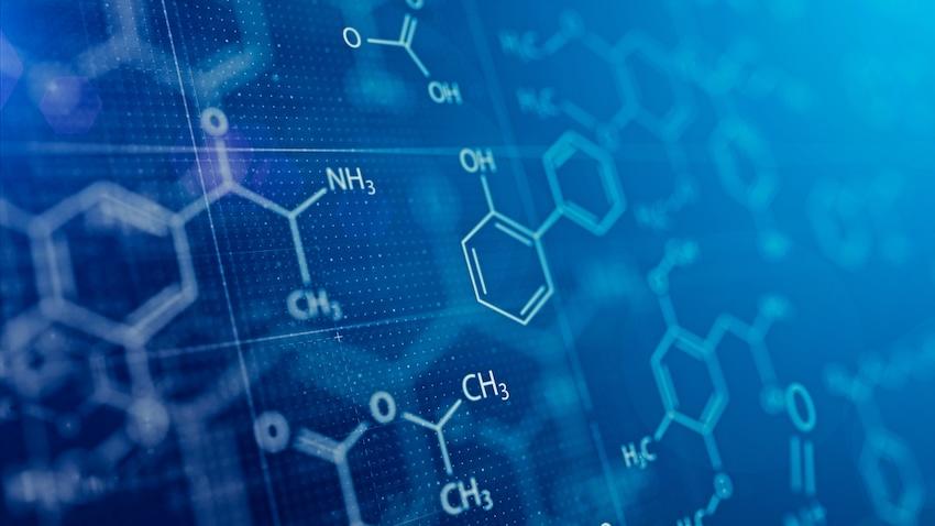 graphic showing several molecules 