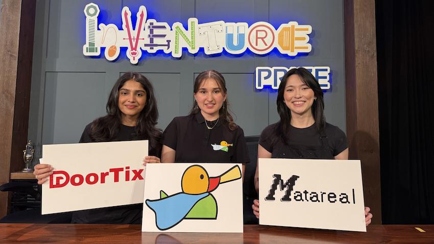 CS majors Arayna Saxena, Marilyn Pelayo-Montufar, and Lily Chisholm each helped their teams excel in the 2026 GT InVenture Prize competition.